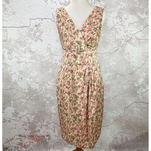 TALBOTS Spring Pastel Tie Back Sleeveless Dress 8 NWT